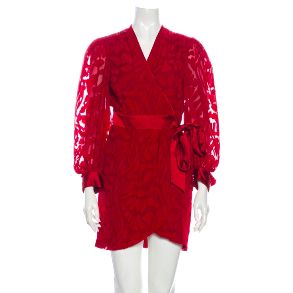 Sexy Nwt Jonathan Simkhai Red Wrap Dress